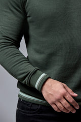 Mens winter sweatshirt in dark green by JULKE