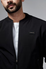 Mens winter jacket in black with waterproof zip by JULKE