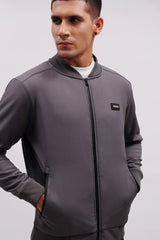 Mens winter jacket in grey with waterproof zip by JULKE