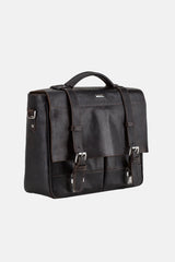 Mens original leather messenger laptop bag in brown colour by JULKE