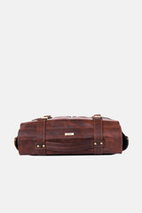 Mens original leather messenger laptop bag in rust colour by JULKE