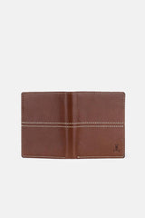 Mens original leather wallet in brown colour in medium size with contrast stitching by JULKE