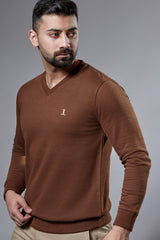 Mens winter sweatshirt in dark brown by JULKE